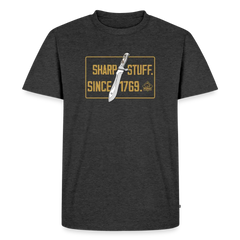 PUMA Herren Premium T-Shirt "Sharp stuff since 1769 Gold" - heather anthracite