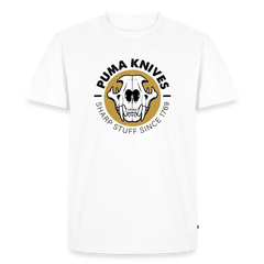 Men’s Premium T-Shirt Skull Frontal Sharp Stuff - white