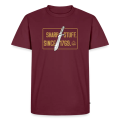 PUMA Herren Premium T-Shirt "Sharp stuff since 1769 Gold" - burgundy