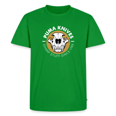 PUMA Men’s Premium T-Shirt "Skull Frontal Sharp Stuff" White - green