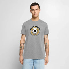 Men’s Premium T-Shirt Skull Frontal Sharp Stuff - heather grey