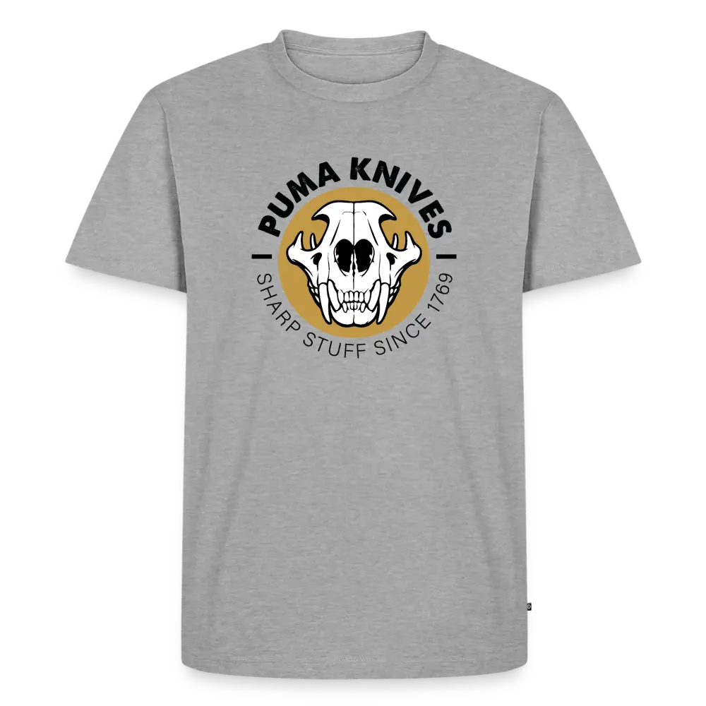 Men’s Premium T-Shirt Skull Frontal Sharp Stuff - heather grey