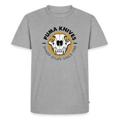 Men’s Premium T-Shirt Skull Frontal Sharp Stuff - heather grey
