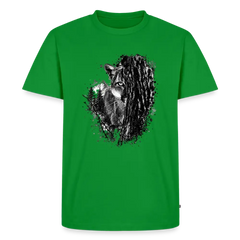 PUMA Herren Premium T-Shirt „Lauernder Puma" - green