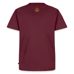 PUMA Men’s Premium T-Shirt "Skull Frontal Sharp Stuff" White - burgundy
