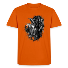 PUMA Herren Premium T-Shirt „Lauernder Puma" - orange 