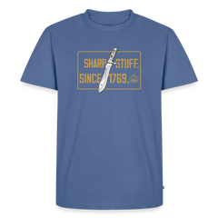 PUMA Herren Premium T-Shirt "Sharp stuff since 1769 Gold" - stone blue