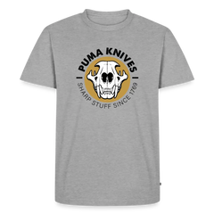 Men’s Premium T-Shirt Skull Frontal Sharp Stuff - heather grey
