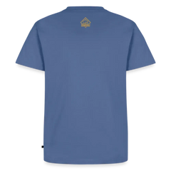 PUMA Herren Premium T-Shirt "Sharp stuff since 1769 Gold" - stone blue