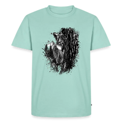PUMA Herren Premium T-Shirt „Lauernder Puma" - mint 