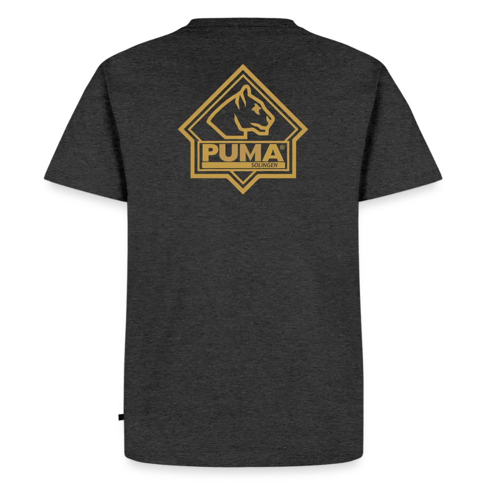 Men’s Premium T-Shirt PUMA Heritage Logo Back - heather anthracite