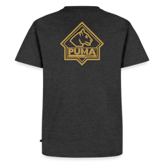 Men’s Premium T-Shirt PUMA Heritage Logo Back - heather anthracite