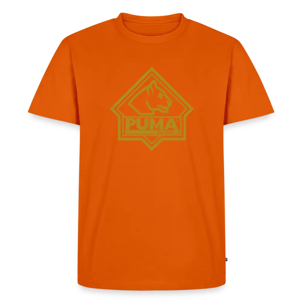 Men’s Premium T-Shirt PUMA Heritage Logo Front - orange 