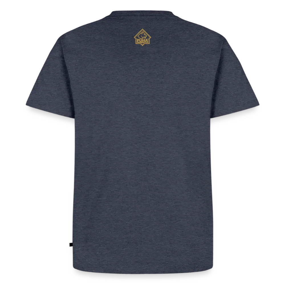 Men’s Premium T-Shirt PUMA Automesser Retrodesign - heather denim
