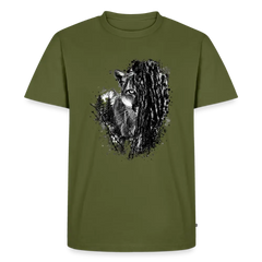PUMA Herren Premium T-Shirt „Lauernder Puma" - khaki