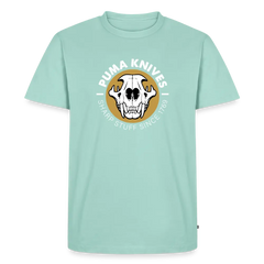 PUMA Men’s Premium T-Shirt "Skull Frontal Sharp Stuff" White - mint 