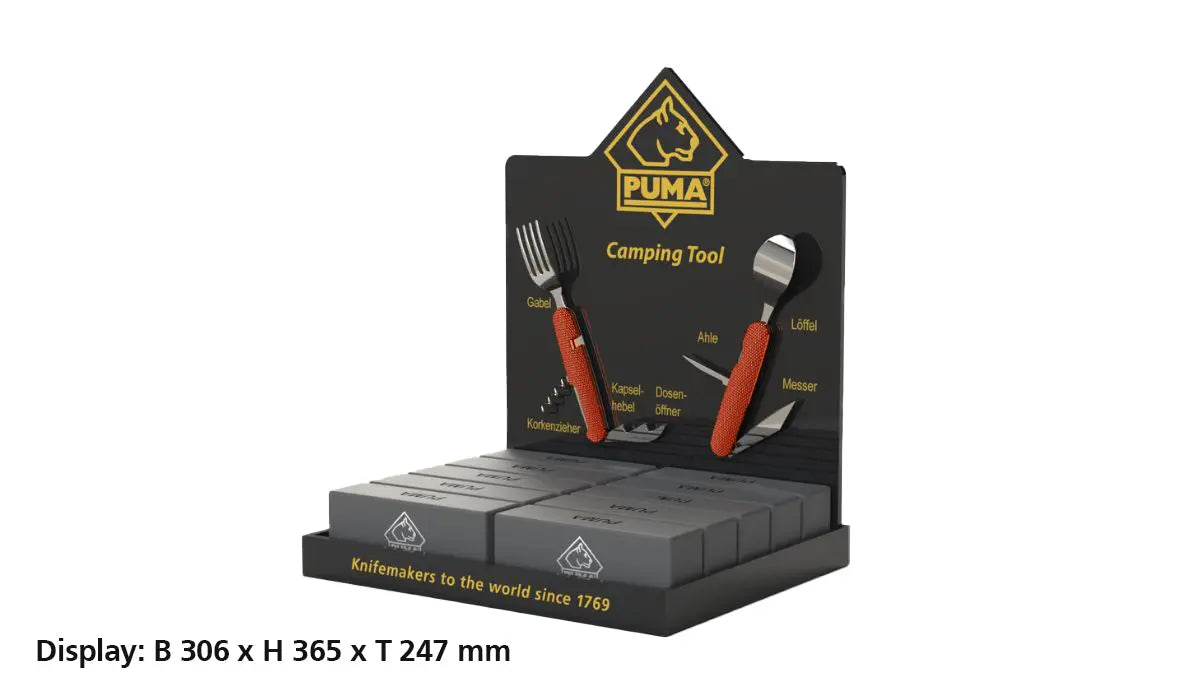 Thekendisplay / Aufsteller PUMA TEC camping tool + 16 Tools