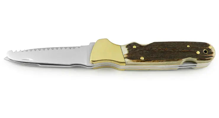 PUMA 2+2 Ergon I mit Saege Stag Auslaufmodell Detailansicht, Saegeklinge und Hirschhorn