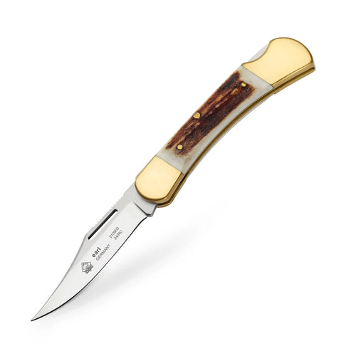PUMA earl Taschenmesser mit Hirschhorn-Griff