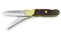 PUMA 2+2 Ergon I mit Säge Cocobolo geöffnet, Jagdtaschenmesser mit Säge und Cocobolo-Holz, Auslaufmodell