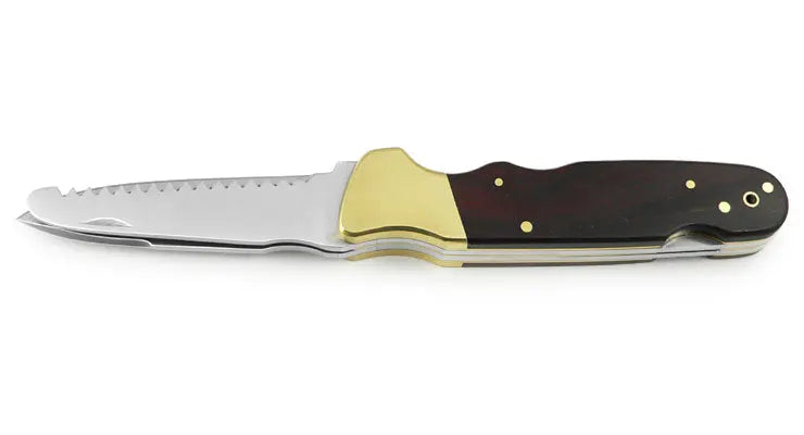 PUMA 2+2 Ergon I mit Säge Cocobolo Detailansicht Säge und Cocobolo-Griff, seltenes Modell