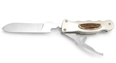 PUMA Jagd-Set Detailansicht beide Messer geöffnet, hochwertiges Jagdmesser-Set Made in Solingen
