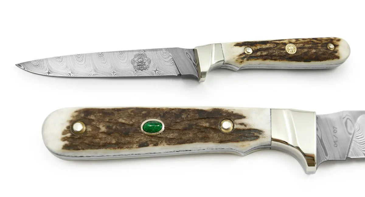 PUMA Jubiläumsmesser 250, mit Gold eingelegten Smaragd, limitiert auf 7 Stück