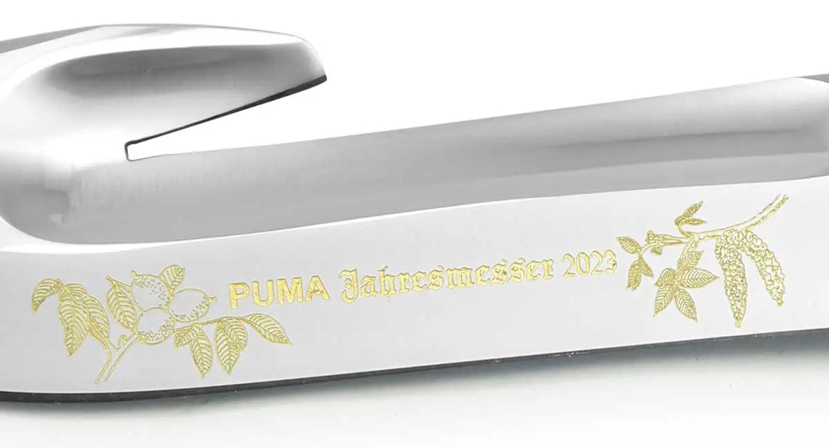 PUMA jahresmesser 2023, geschmiedet, Walnussholz, limitiert auf 50 Stück