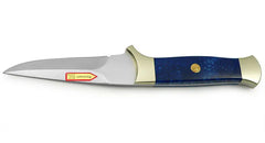 PUMA Sommer Blue Snake Detailansicht Klinge und blauer Griff, exklusives Sammlermesser