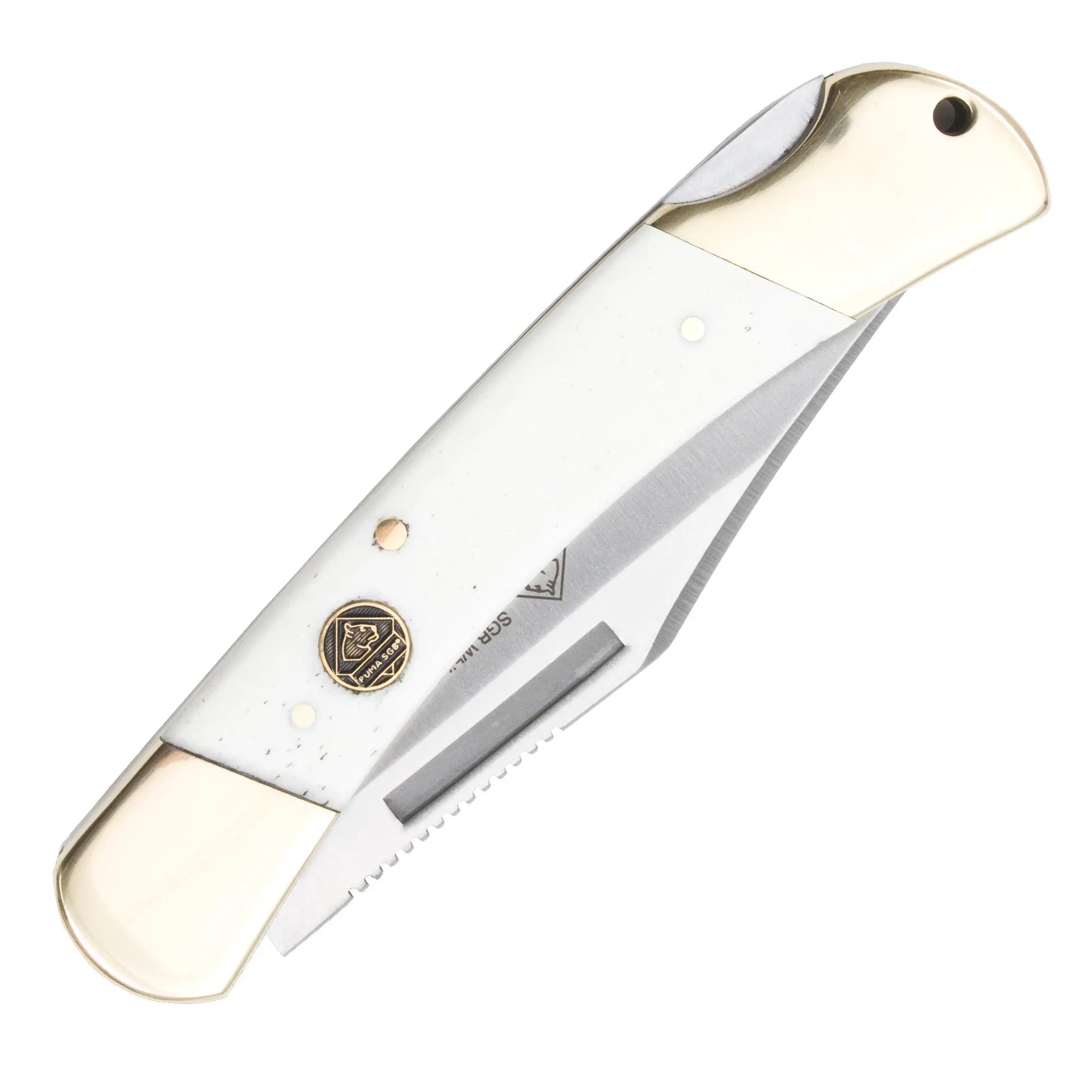 PUMA SGB Whitetail, white bone, outdoor folding knife – PUMA GmbH