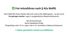 PUMA mini game warden (Miniatur Messer)