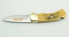 (Raritäten) Puma 4-Star 715 mit Messingeinlagen Ente und Fasan, Garantiekarte, 1983