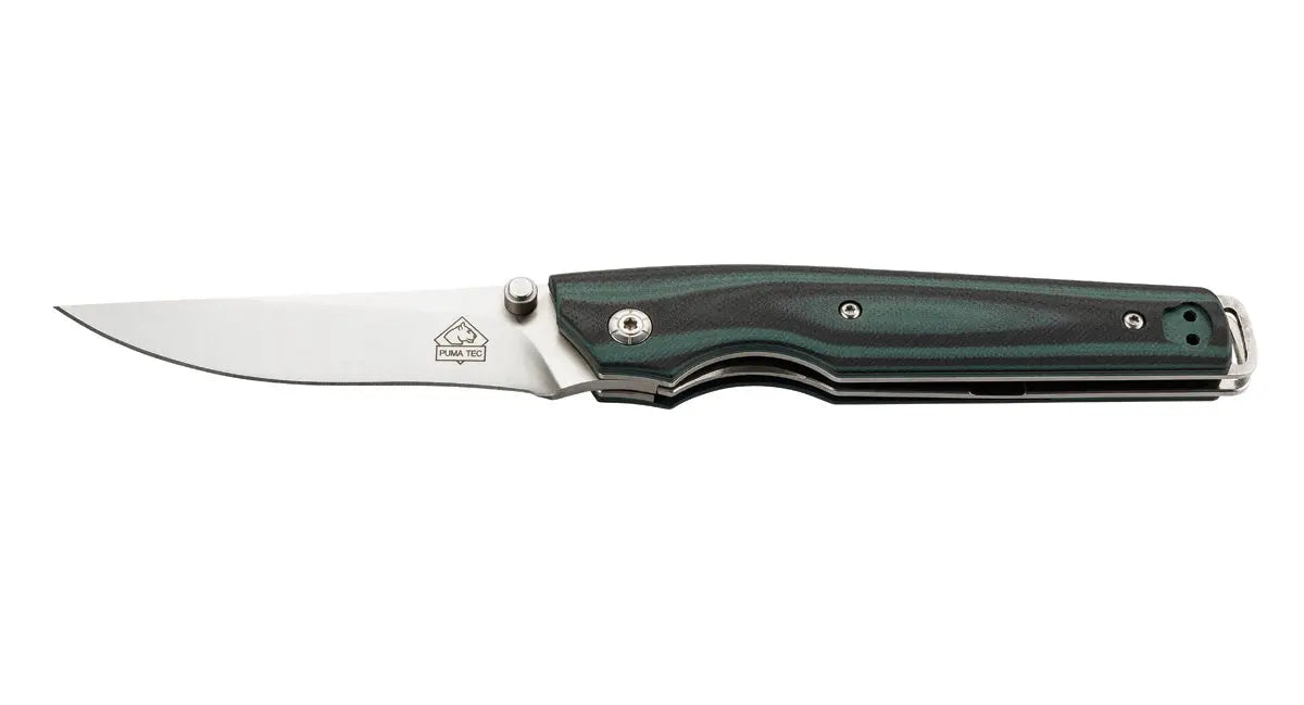 PUMA TEC Einhandmesser (grün-schwarze G10, Liner Lock)