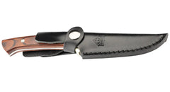 PUMA TEC Gürtelmesser, braunes Pakkaholz mit Mosaikpins