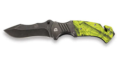 PUMA TEC Einhand-Rettungsmesser, Camo / grün