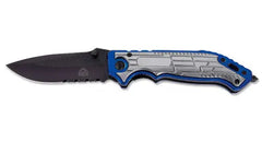 PUMA TEC Einhandmesser, blau/silber