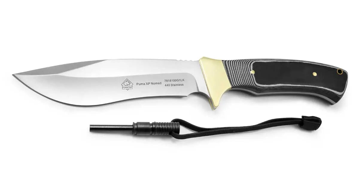 Jagdmesser, Outdoormesser, PUMA XP nomad mit Feuerstarter, G10 schwarz