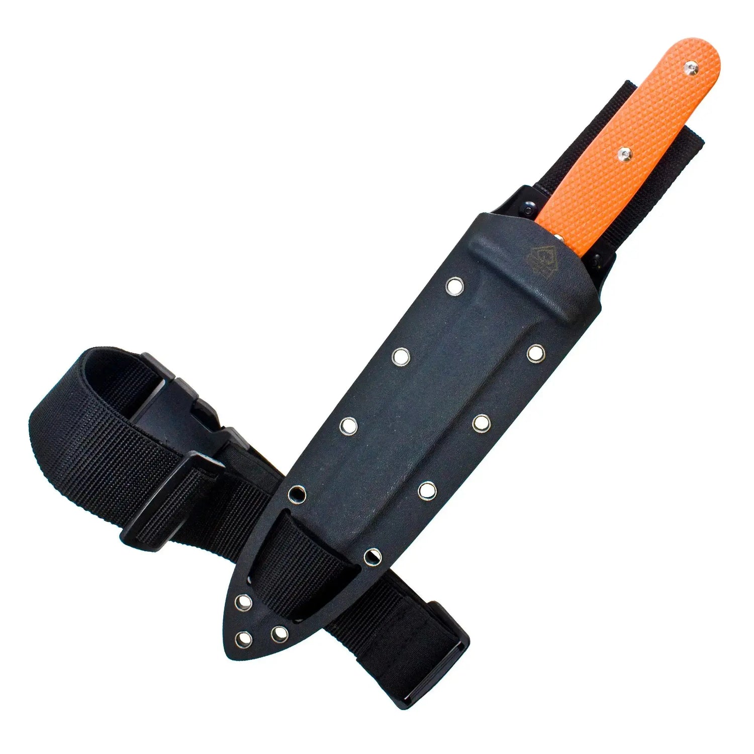 PUMA XP pig sticker 13, Abfangmesser, Orange G10 mit Fischhaut, Kydex Scheide PUMA XP