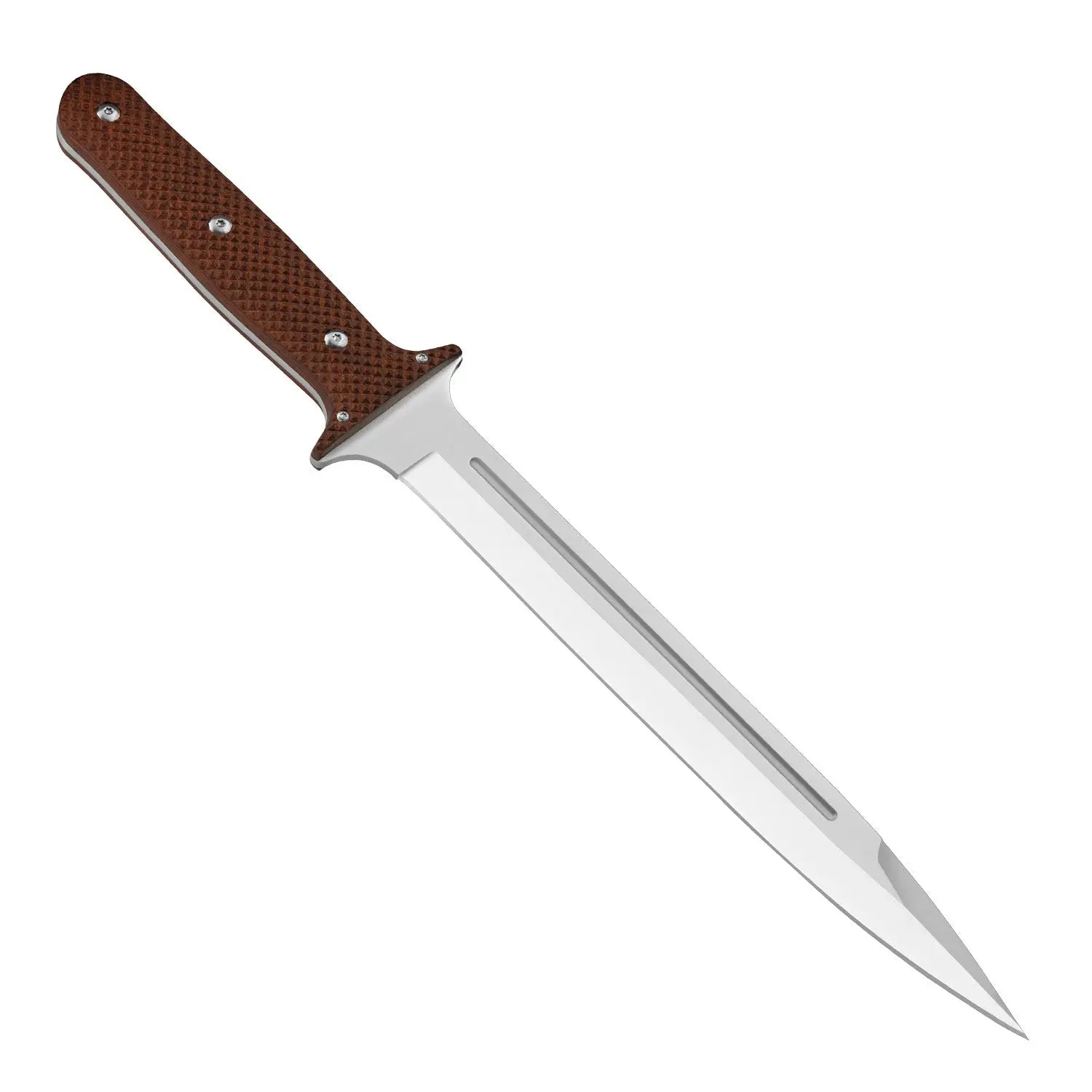 PUMA XP pig sticker 15, couteau de chasse, Pakkawood marron avec peau de poisson, étui en cuir