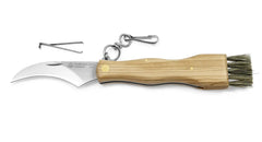 PUMA IP pilzmesser mit bürste, pinzette und karabiner, olivenholz