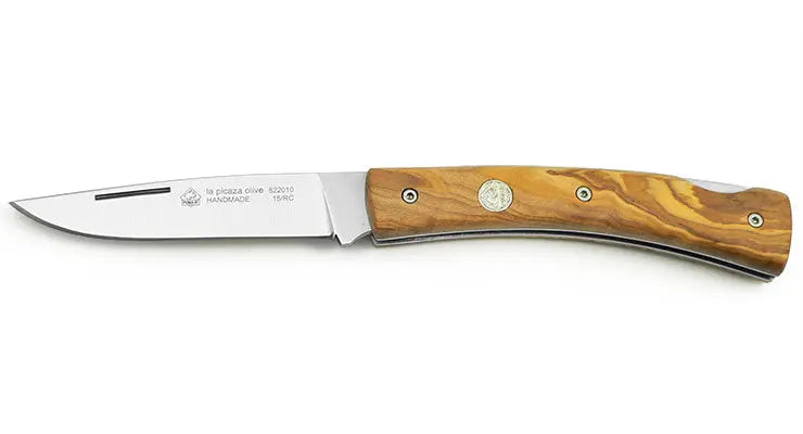 PUMA IP La Picaza Olive Jagdmesser Frontansicht, feststehend mit Olivenholz PUMA IP