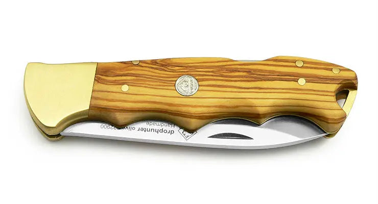 PUMA IP Drophunter Olive Klingendetail, Drop-Point Klinge PUMA IP Serie
