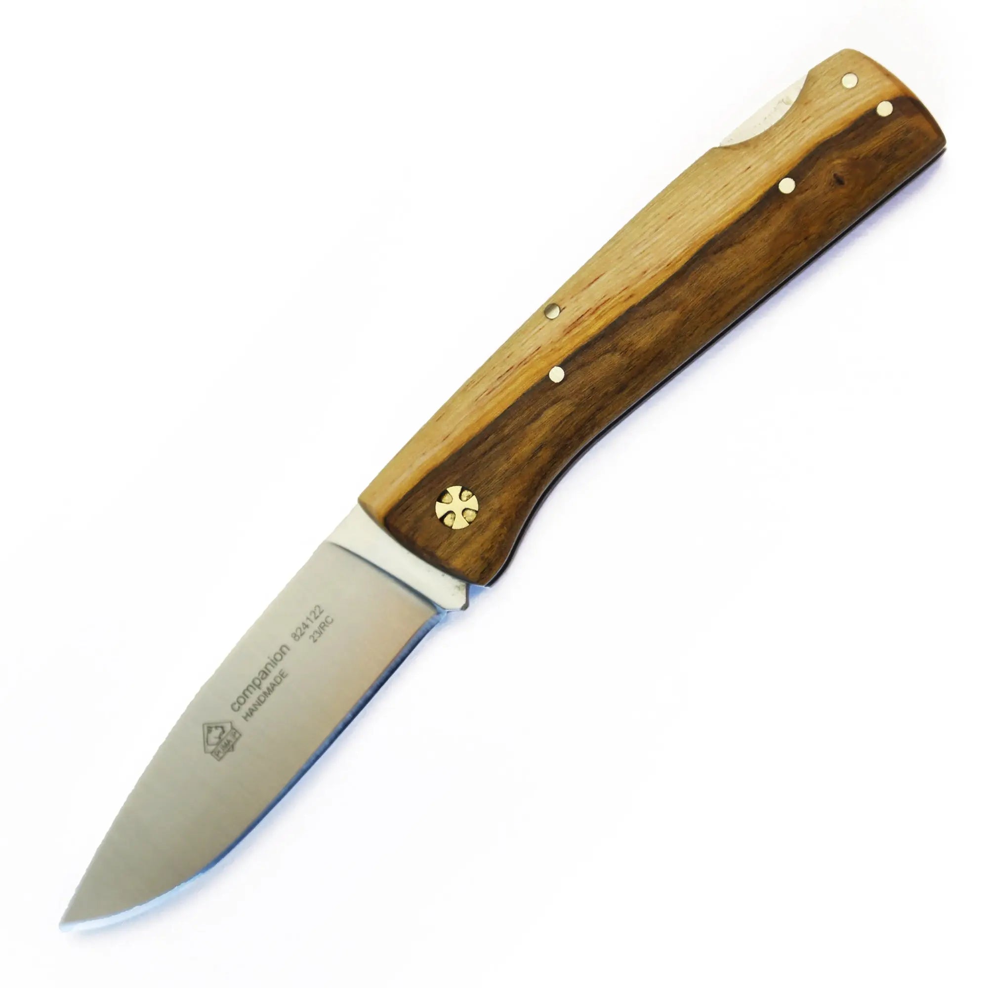 Pocket knife, PUMA IP companion with suede pouch, pistachio wood