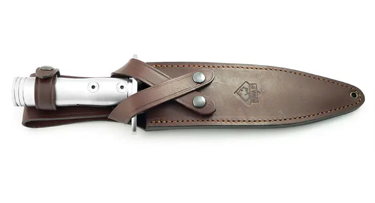 PUMA IP Lanza, interceptor knife with leather sheath, without
