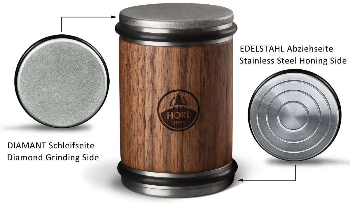 HORL Rollschleifer Nussbaum & Magnetschleiflehre (RSN-SET)