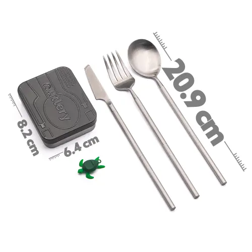 Outlery Reisebesteck-Set, Edelstahl, Taschenformat