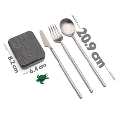 Outlery Reisebesteck-Set, Edelstahl, Taschenformat