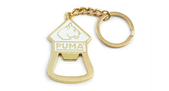 PUMA Schluesselanhaenger mit Flascheoeffner Frontansicht, praktischer PUMA-Schluesselanhaenger