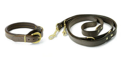 PUMA Leder- Hundehalsband + Leine