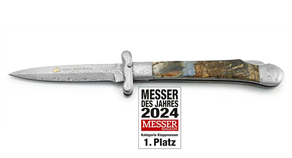 PUMA medici PM-edition, limitiert auf 50 Stück, Goldätzung, DAMASTEEL® DS93X™